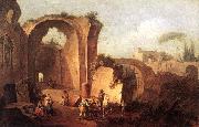 ZAIS, Giuseppe Landscape with Ruins and Archway oil painting on canvas